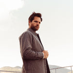 Man wearing Lincoln Shirtjac standing outdoor