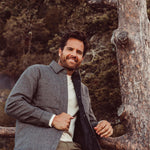 Man wearing Lincoln Shirtjac standing outdoor