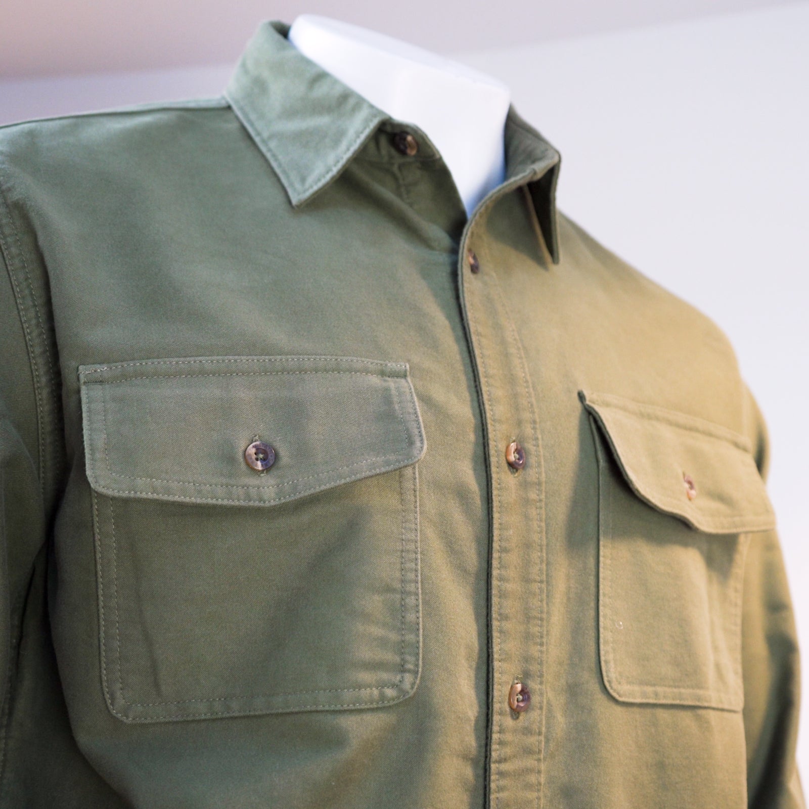 Moleskin Shirtjac front collar