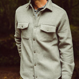 Man wearing  Dover Wool Shirtjac