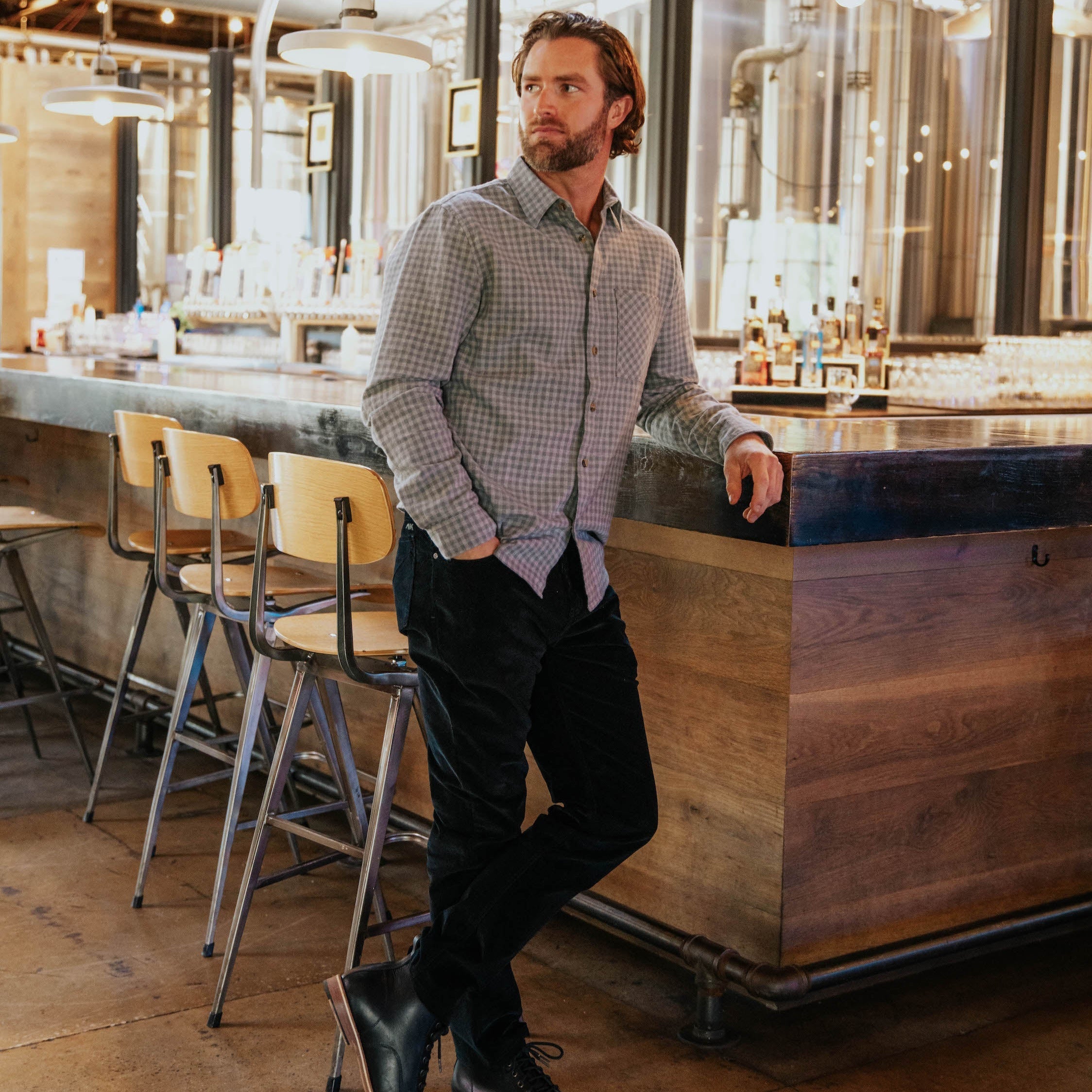 black dress shirt with khakis Downtown Flannel Shirt – Mountain Khakis