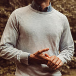 Man wearing Fletcher Sweater 
