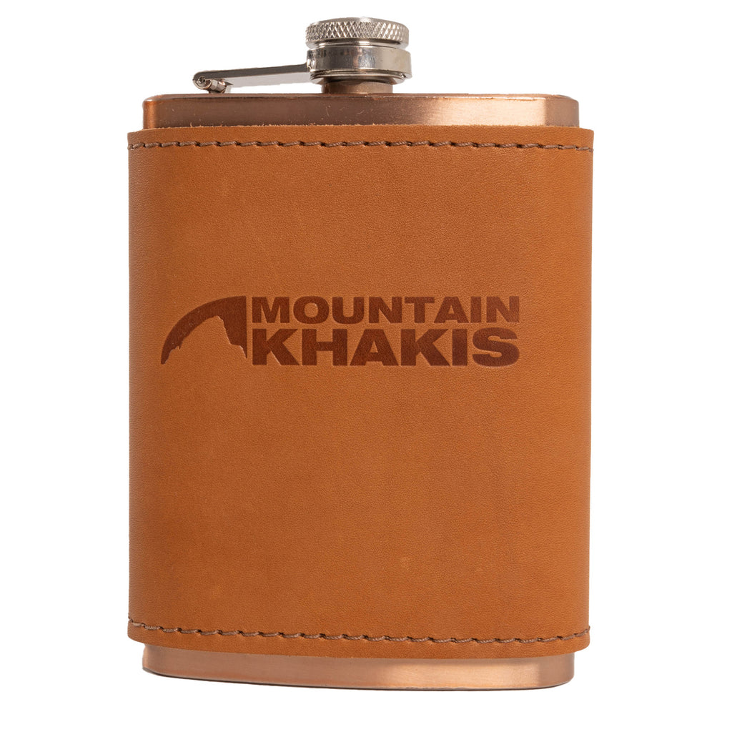 Oowee Copper Plated Flask with Leather Wrap
