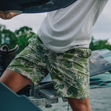 Stretch Printed Poplin Deck Short