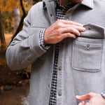 Dover Wool Shirtjac front pocket