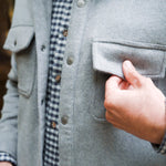 Dover Wool Shirtjac front pocket
