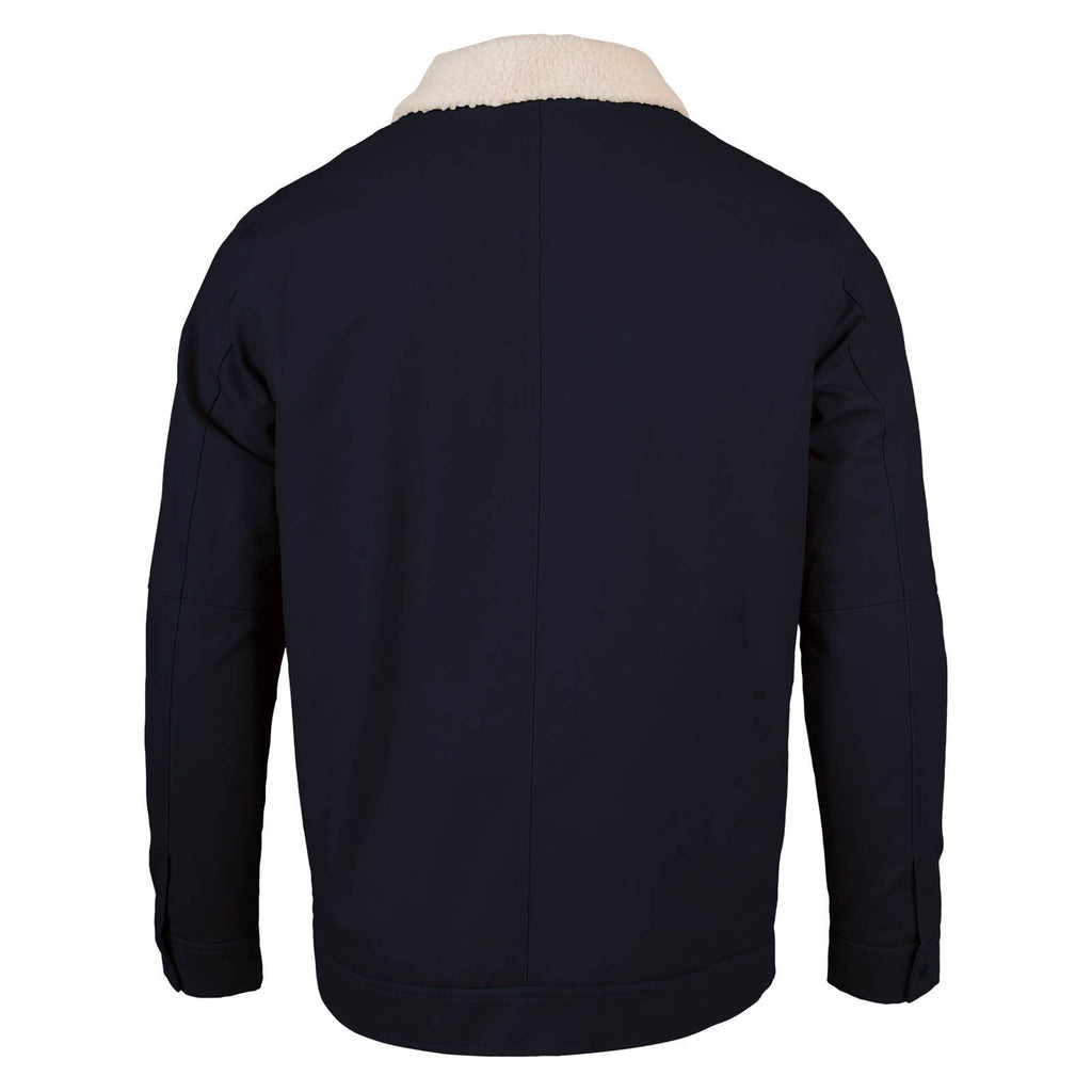 Navy borg lined coach jacket top