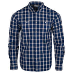 Alden Long Sleeve Woven Shirt Faded Indigo Laydown