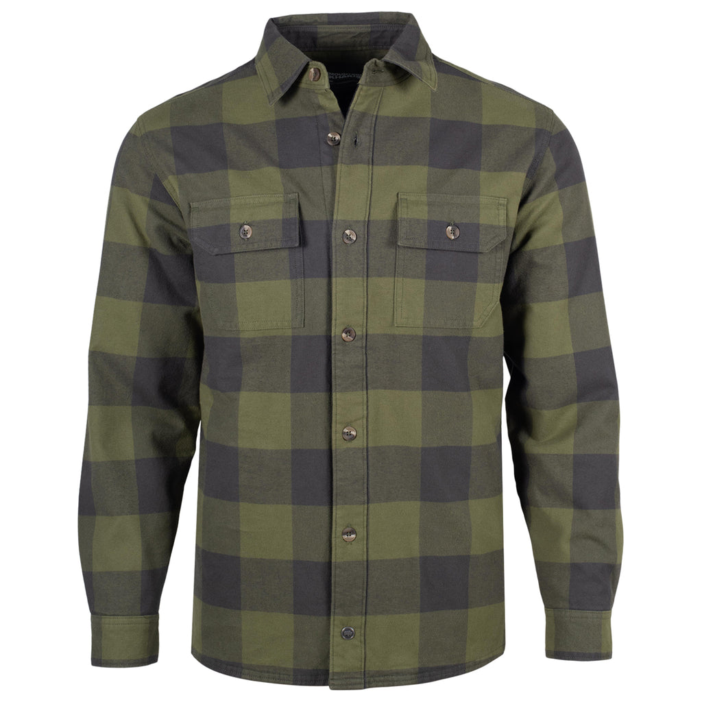 Anderson Shirtjac laydown Forest Moss color