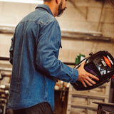 Man wearing Austin Denim Shirt