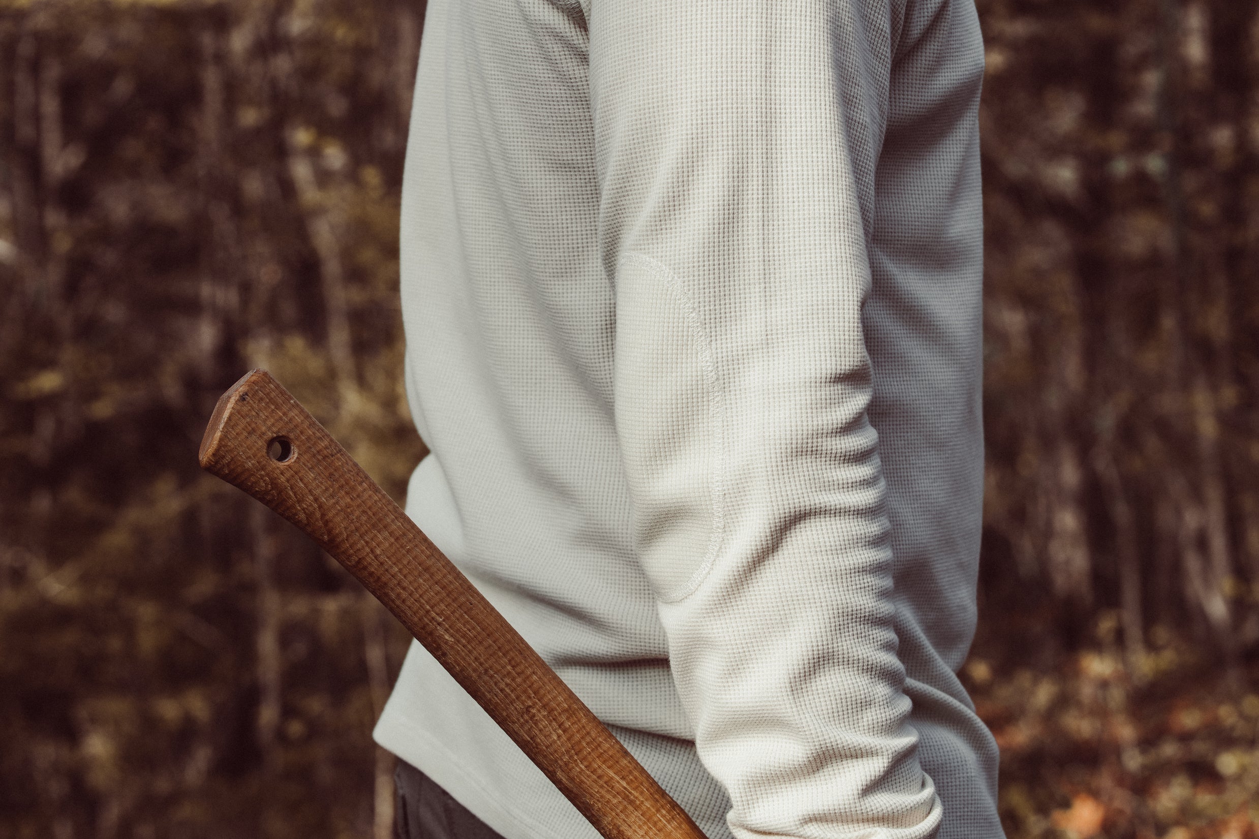 Man wearing Axe Thermal in the forest