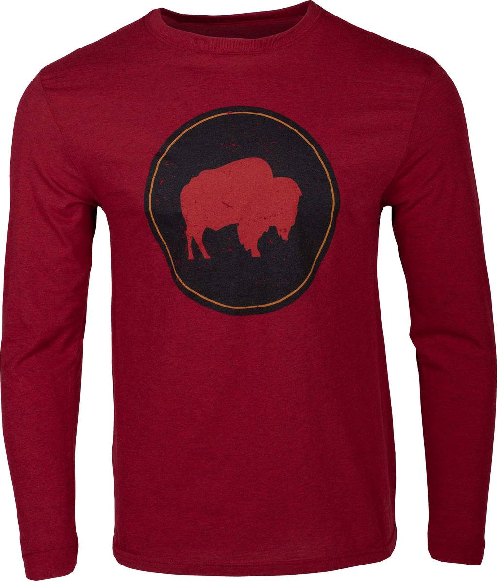 Men's Bison Patch Long Sleeve Recycled Content T-Shirt