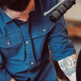 Man wearing Hamilton Chamois Shirt 