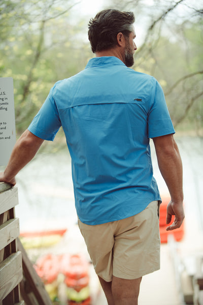 Mountain Khakis Men's Rivers Short Sleeve Woven Shirt Gunmetal / Medium